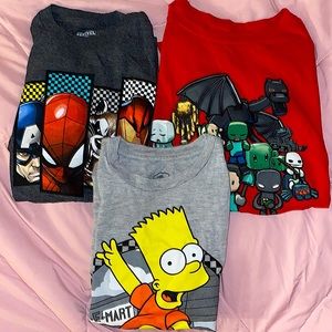 Kids Tees. 3 bundle. Sizes S and 2X (18) in kids.